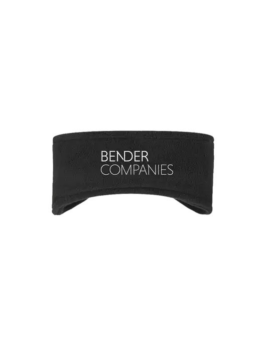 Black Stretch Fleece Headband w/Bender Companies Logo