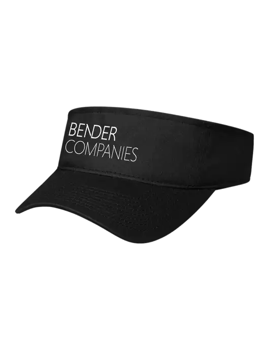 Black Cap Visor w/Bender Companies Logo