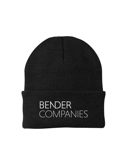 Black Knit Cap w/Bender Companies Logo