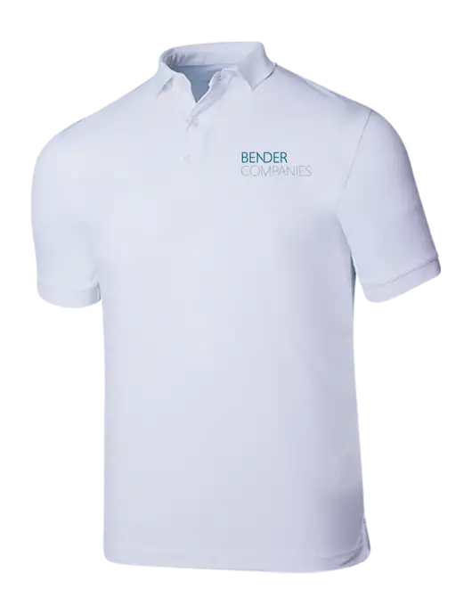 Callaway Ottoman Bright White Polo w/Bender Companies Logo