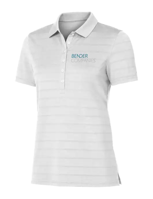 Callaway Womens Bright White Ventilated Polo w/Bender Companies Logo