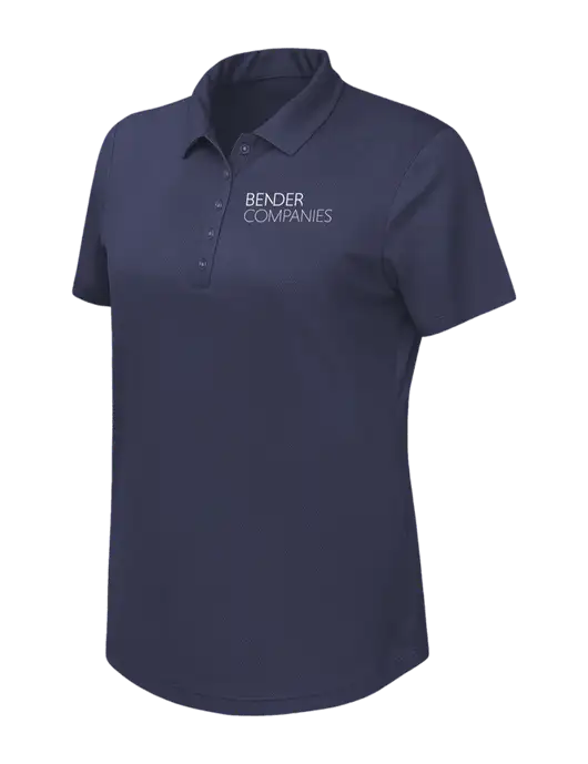 Callaway Womens Birdseye Navy Polo w/Bender Companies Logo