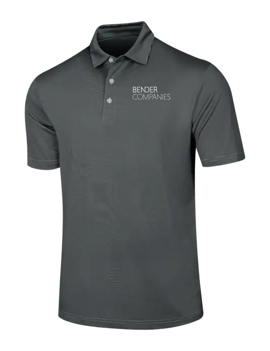Callaway Black Fine Line Stripe Polo w/Bender Companies Logo