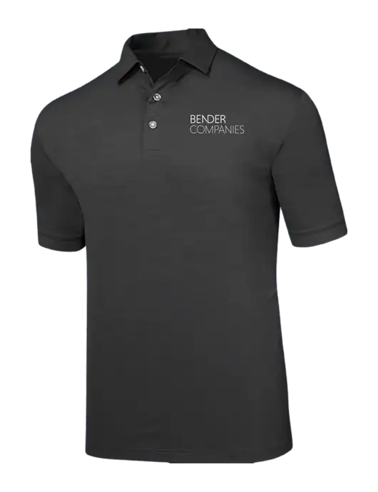 Callaway Black Fashion Tonal Polo w/Bender Companies Logo
