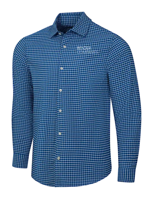 Navy/White City Stretch Shirt w/Bender Companies Logo