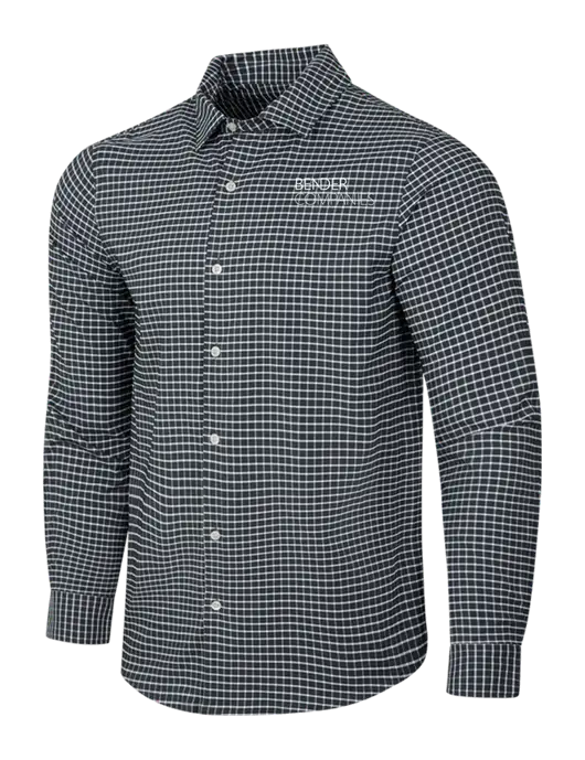 Dark Grey/White City Stretch Shirt w/Bender Companies Logo