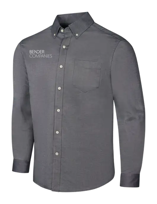 Dark Grey SuperPro Oxford Shirt w/Bender Companies Logo