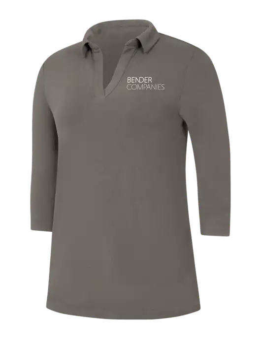Womens Dark Grey Luxe Knit Tunic w/Bender Companies Logo