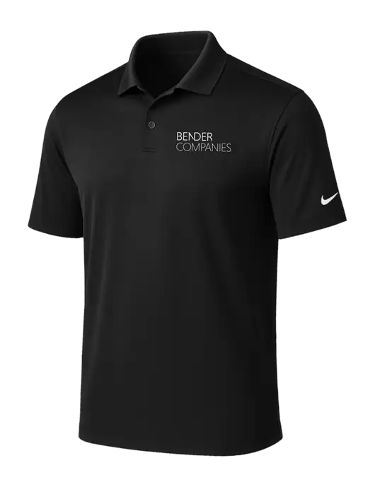 NIKE Black Victory Solid Polo w/Bender Companies Logo