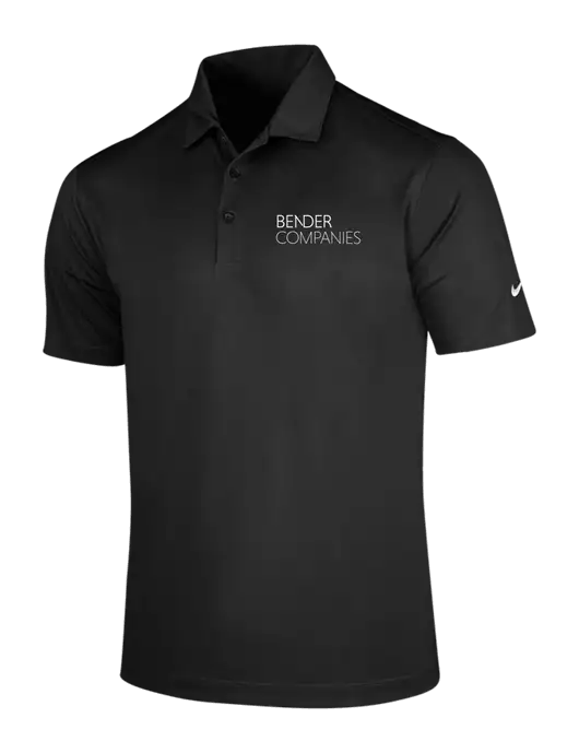NIKE Black Dri-Fit Vertical Mesh Polo w/Bender Companies Logo