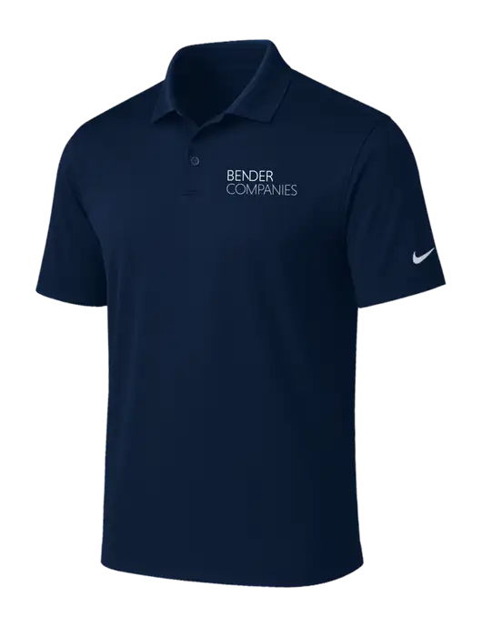 NIKE Navy Victory Solid Polo w/Bender Companies Logo