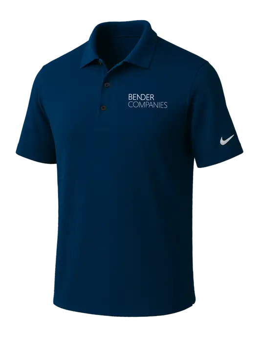 NIKE Navy Dri-Fit Micro Pique Polo w/Bender Companies Logo