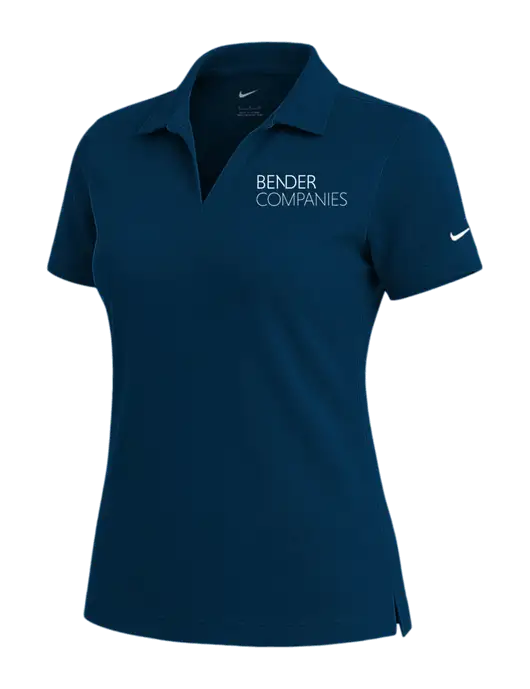 NIKE Navy Womens Dri-Fit Micro Pique Polo w/Bender Companies Logo