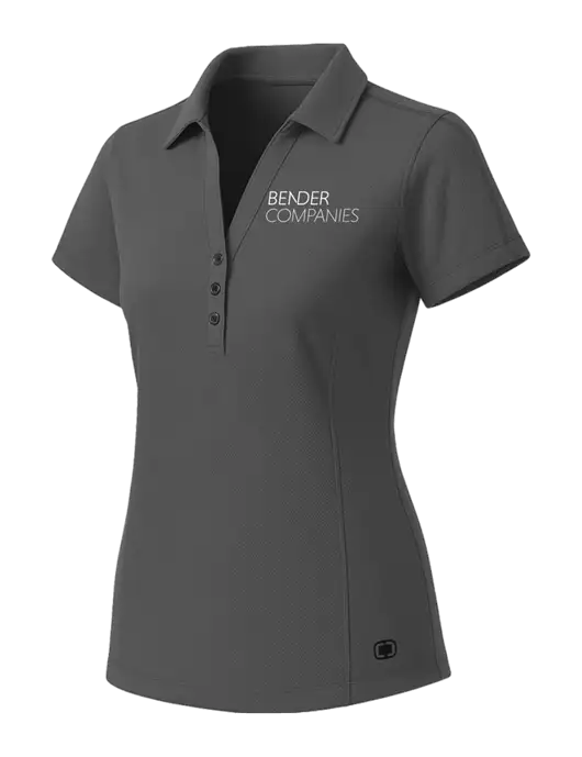 OGIO Womens Medium Grey ONYX Polo w/Bender Companies Logo
