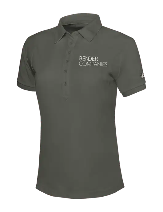 OGIO Womens Medium Grey Jewel Polo w/Bender Companies Logo