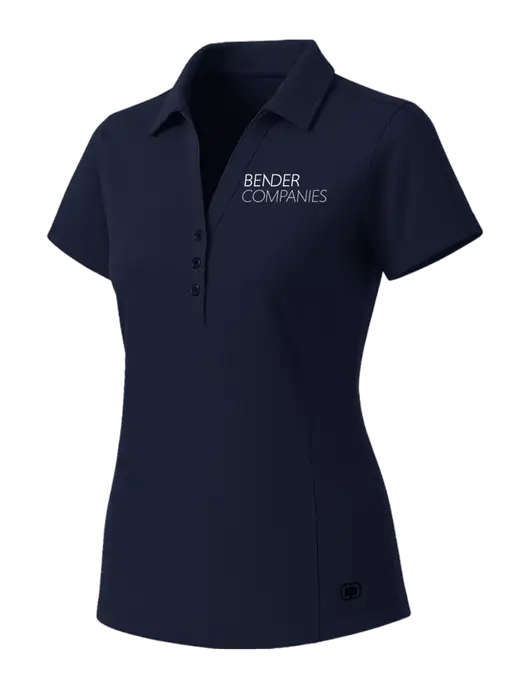 OGIO Womens Navy ONYX Polo w/Bender Companies Logo