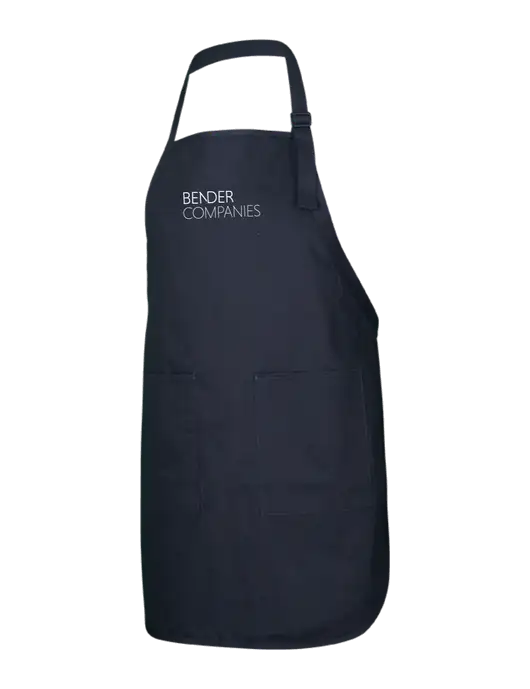 Full-Length Black Apron With Pockets w/Bender Companies Logo