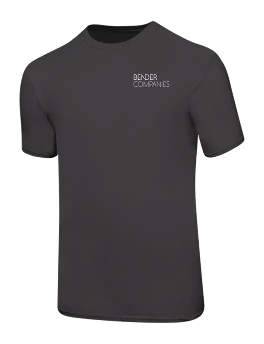 Ring Spun Charcoal 4.5 oz T-Shirt w/Bender Companies Logo