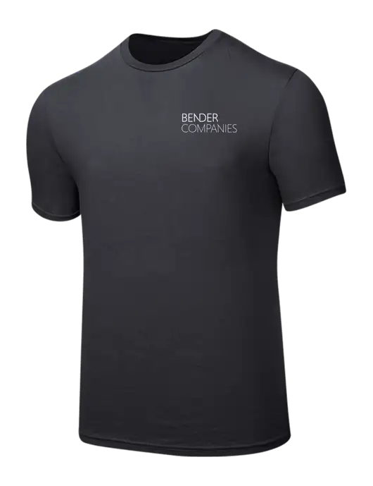 Seriously Soft Charcoal T-Shirt w/Bender Companies Logo