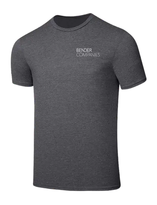Seriously Soft Heathered Charcoal T-Shirt w/Bender Companies Logo