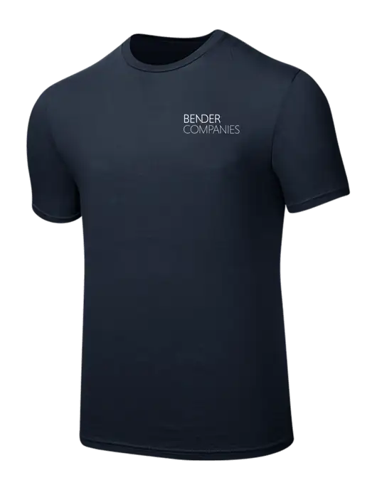 Seriously Soft Navy T-Shirt w/Bender Companies Logo