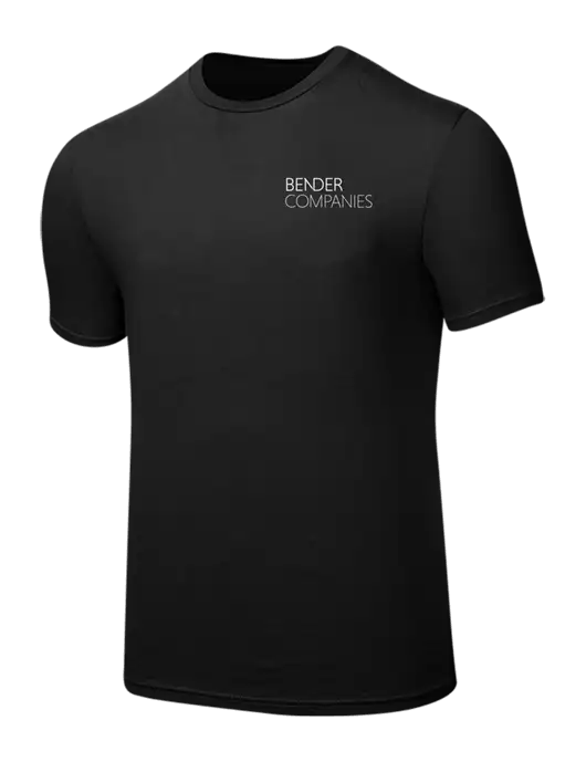 Seriously Soft Black T-Shirt w/Bender Companies Logo