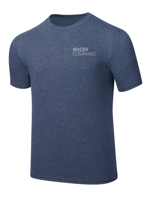 Simply Soft Navy Frost 4.5oz  Poly/Combed Ring Spun Cotton T-Shirt w/Bender Companies Logo