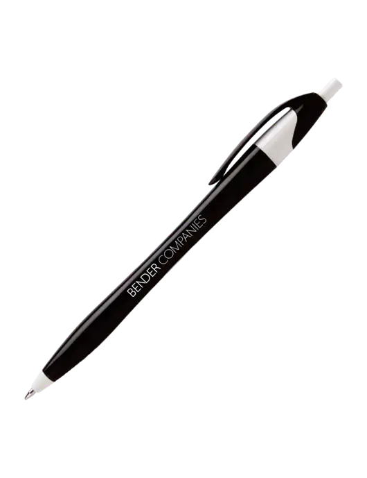 Novella Black/White Executive Pen - Blue Ink w/Bender Companies Logo