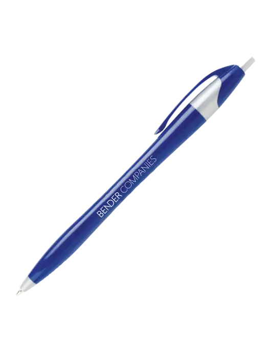 Novella Navy/Silver Corporate Pen- Blue Ink w/Bender Companies Logo