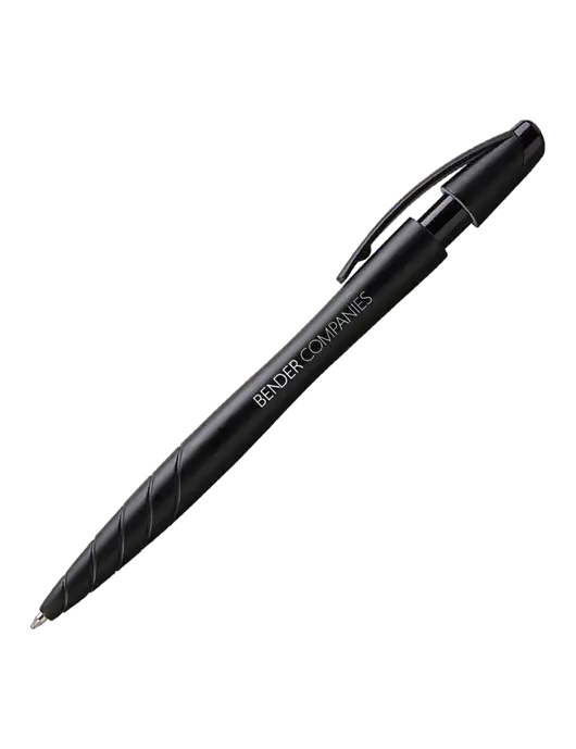 Awali Black Metallic Pen - Black Ink w/Bender Companies Logo