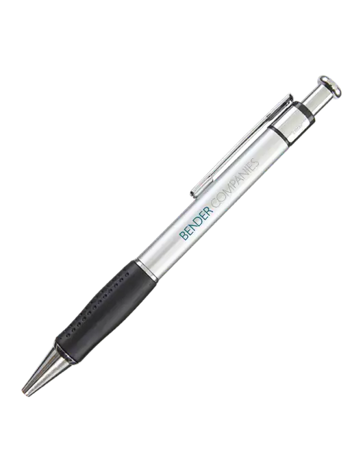 Malta Silver Pen - Black Ink w/Bender Companies Logo