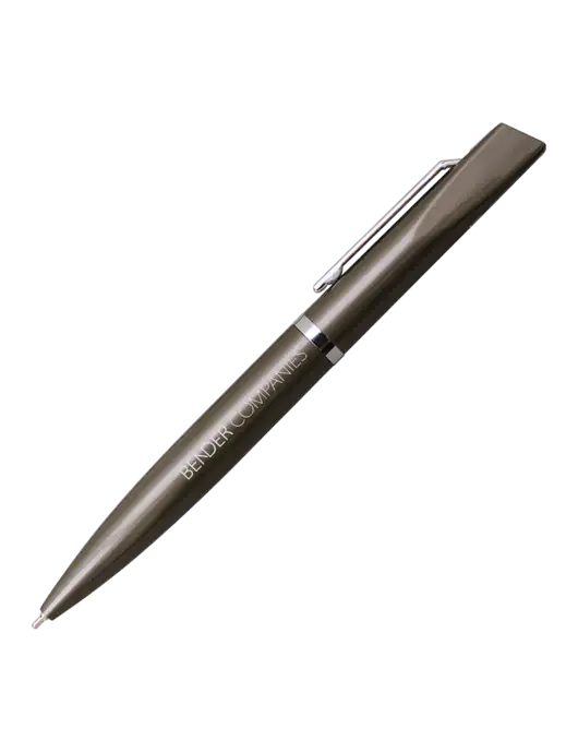 Santos Gunmetal Pen - Black Ink w/Bender Companies Logo