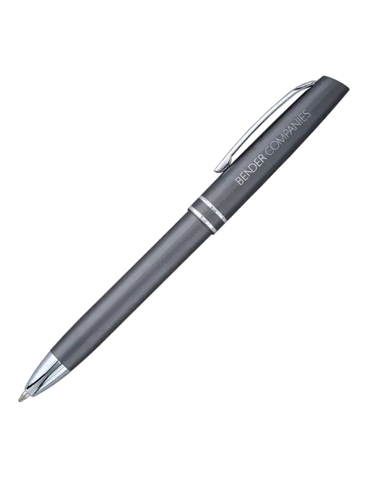 Gunmetal Anguilla Black Ink Pen w/Bender Companies Logo