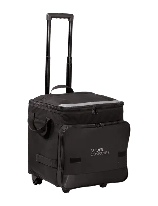 Black Rolling Cooler w/Bender Companies Logo