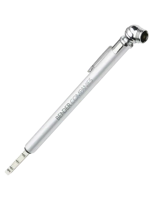 Quick View Silver Tire Gauge w/Bender Companies Logo