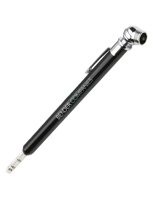 Quick View Black Tire Gauge w/Bender Companies Logo