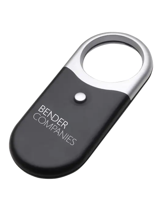 Compact Black Magnifier Light w/Bender Companies Logo