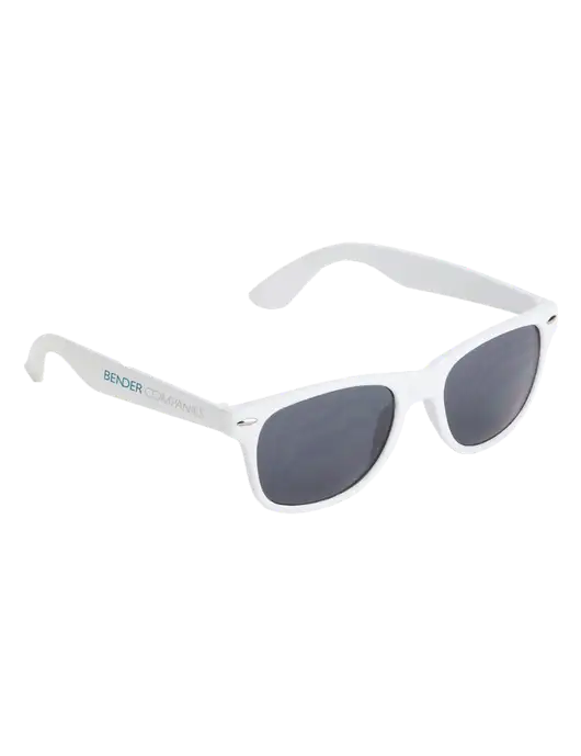 Daytona White Sunglasses w/Bender Companies Logo