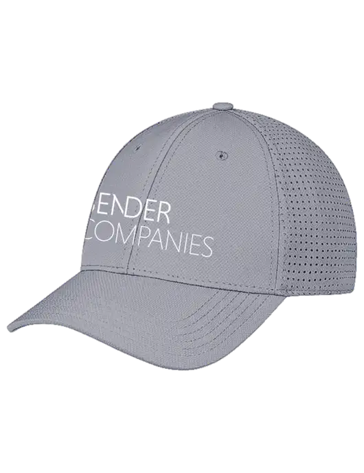 Grey Performance Stretchable Cap Hook & Loop w/Bender Companies Logo