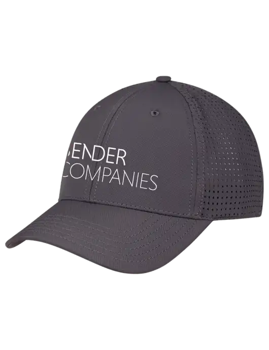 Charcoal Performance Stretchable Cap Hook & Loop w/Bender Companies Logo