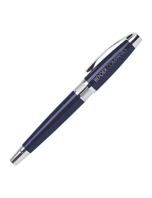 Masscotti Navy Rollerball Pen - Black Ink w/Bender Companies Logo