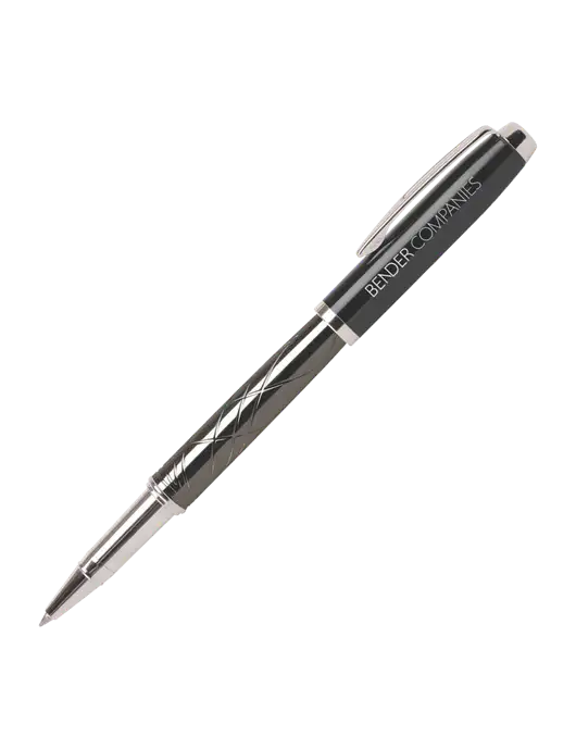 Modernist Black Rollerball Pen - Black Ink w/Bender Companies Logo