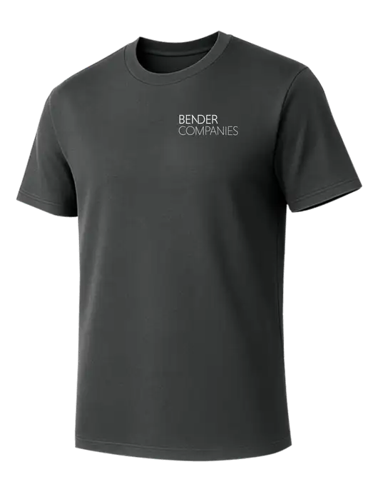 Allmade Charcoal Grey Organic Cotton Tee w/Bender Companies Logo