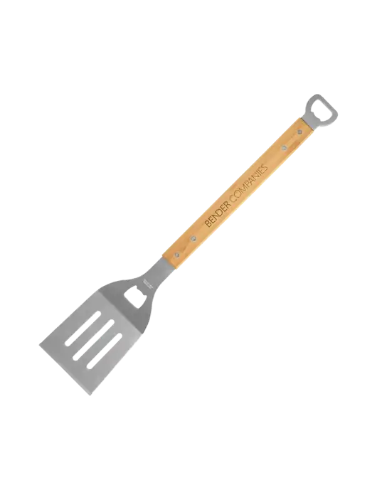 Bamboo BBQ Spatula w/Bender Companies Logo