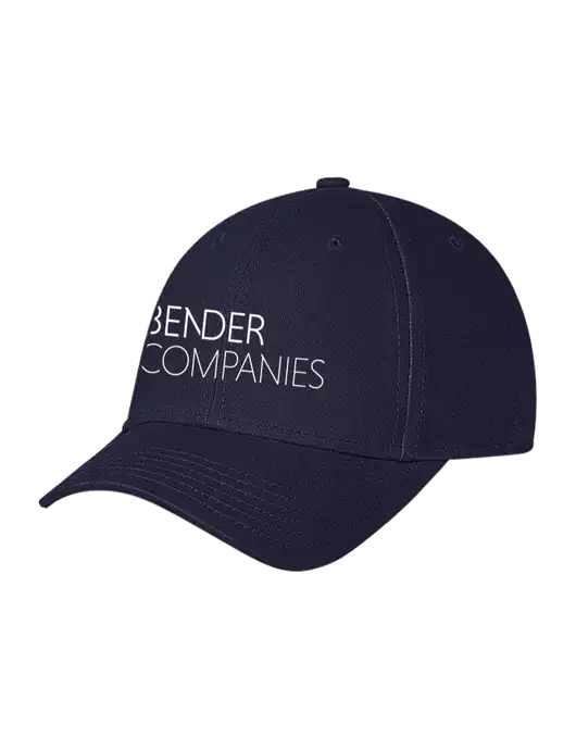 Navy Structured Soft Snap Closure Hook & Loop Cap w/Bender Companies Logo