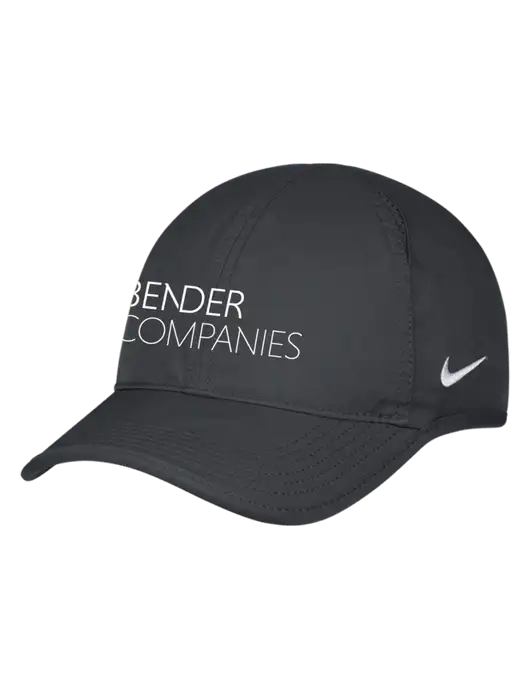 Nike Charcoal Featherlight Cap w/Bender Companies Logo