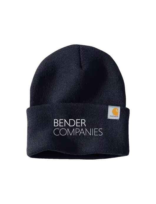 Carhartt Navy Watch Cap 2.0 w/Bender Companies Logo