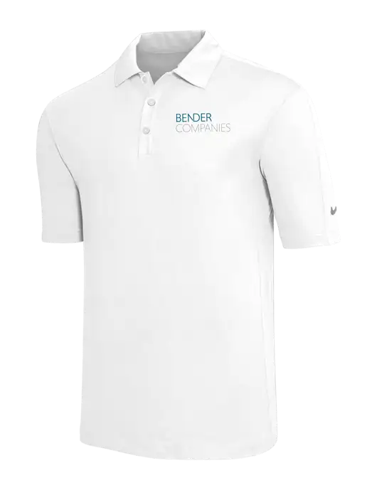 Nike White Tech Sport Dri-FIT Polo w/Bender Companies Logo