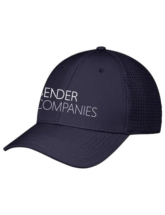 Navy Performance Stretchable Cap Hook & Loop w/Bender Companies Logo