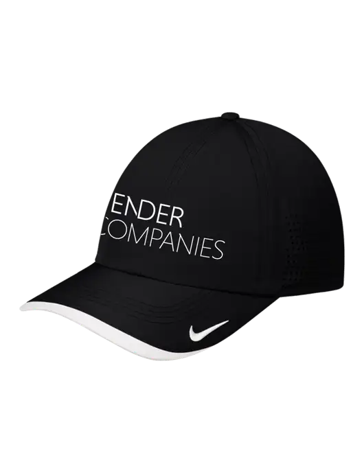 Nike Black/White Dri-FIT Perforated Performance Cap w/Bender Companies Logo
